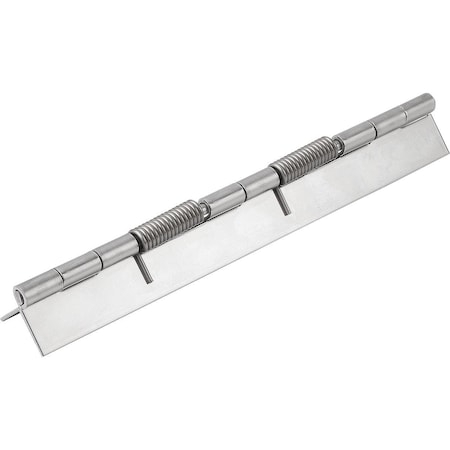 Kipp Spring Hinge Spring Open A=40, B=180, Form:A Without Hole, Stainless Steel Bright K1176.14018000